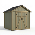 Abri de jardin 183 x 122 x 195 cm en résine kaki et beige à double porte