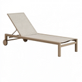 Bain de soleil 200 x 70 cm en métal beige avec dossier réglable