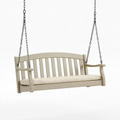 Balancelle suspendue 150 x 65 x 55 cm en bois beige style classique pour jardin